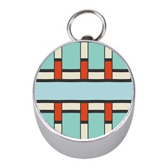 Vertical And Horizontal Rectangles			silver Compass (mini) by LalyLauraFLM