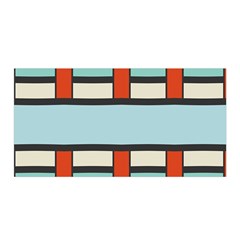 Vertical And Horizontal Rectangles Satin Wrap by LalyLauraFLM