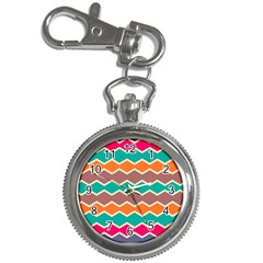 Colorful chevrons pattern			Key Chain Watch