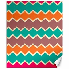 Colorful Chevrons Pattern			canvas 8  X 10  by LalyLauraFLM