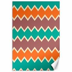 Colorful Chevrons Pattern			canvas 12  X 18  by LalyLauraFLM