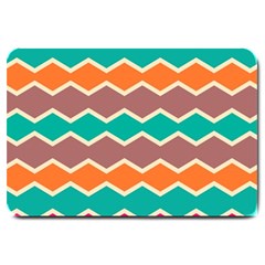 Colorful chevrons pattern			Large Doormat