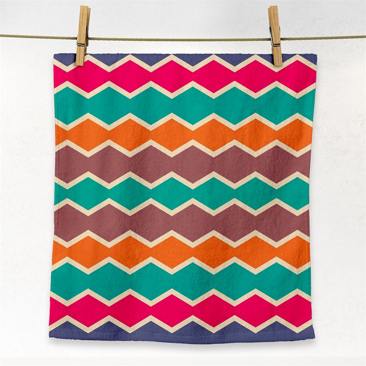 Colorful chevrons pattern			Face Towel