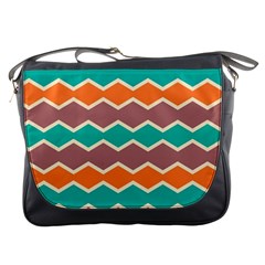 Colorful Chevrons Pattern			messenger Bag by LalyLauraFLM