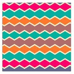 Colorful chevrons pattern Satin Scarf