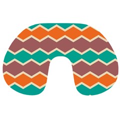 Colorful chevrons pattern Travel Neck Pillow