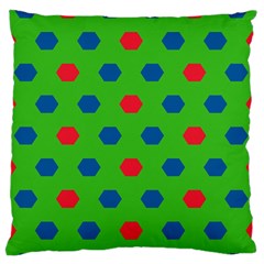 Honeycombs Pattern 	large Flano Cushion Case (two Sides) by LalyLauraFLM