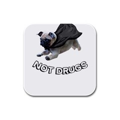 Do Pugs Rubber Square Coaster (4 Pack)  by MooMoo