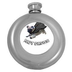 Do Pugs Round Hip Flask (5 Oz) by MooMoo