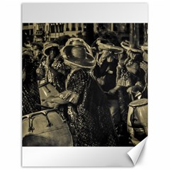 Group Of Candombe Drummers At Carnival Parade Of Uruguay Canvas 12  X 16   by dflcprints