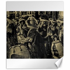 Group Of Candombe Drummers At Carnival Parade Of Uruguay Canvas 20  X 24   by dflcprints