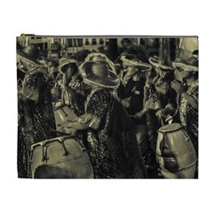 Group Of Candombe Drummers At Carnival Parade Of Uruguay Cosmetic Bag (xl) by dflcprints