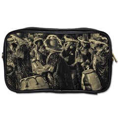 Group Of Candombe Drummers At Carnival Parade Of Uruguay Toiletries Bags by dflcprints