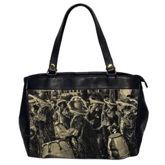 Group Of Candombe Drummers At Carnival Parade Of Uruguay Office Handbags (2 Sides)  by dflcprints