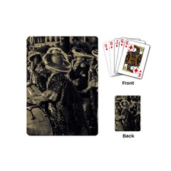 Group Of Candombe Drummers At Carnival Parade Of Uruguay Playing Cards (mini)  by dflcprints