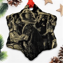 Group Of Candombe Drummers At Carnival Parade Of Uruguay Snowflake Ornament (2-side) by dflcprints