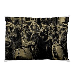 Group Of Candombe Drummers At Carnival Parade Of Uruguay Pillow Cases (two Sides) by dflcprints