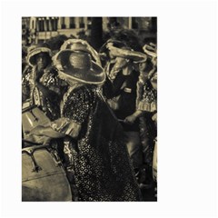 Group Of Candombe Drummers At Carnival Parade Of Uruguay Small Garden Flag (two Sides) by dflcprints