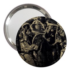 Group Of Candombe Drummers At Carnival Parade Of Uruguay 3  Handbag Mirrors by dflcprints