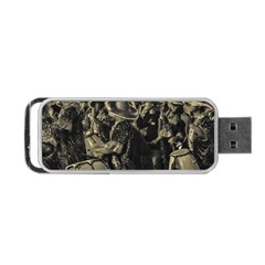 Group Of Candombe Drummers At Carnival Parade Of Uruguay Portable Usb Flash (two Sides) by dflcprints