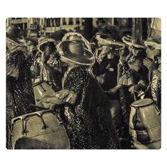 Group Of Candombe Drummers At Carnival Parade Of Uruguay Double Sided Flano Blanket (small)  by dflcprints