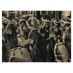 Group Of Candombe Drummers At Carnival Parade Of Uruguay Double Sided Flano Blanket (medium)  by dflcprints