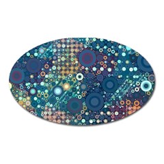 Blue Bubbles Oval Magnet by KirstenStar