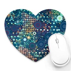 Blue Bubbles Heart Mousepads by KirstenStar