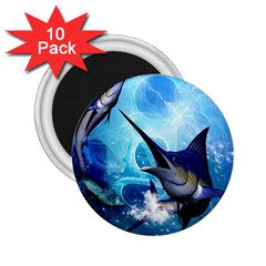 Awersome Marlin In A Fantasy Underwater World 2 25  Magnets (10 Pack)  by FantasyWorld7