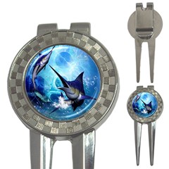 Awersome Marlin In A Fantasy Underwater World 3-in-1 Golf Divots by FantasyWorld7