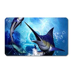 Awersome Marlin In A Fantasy Underwater World Magnet (rectangular) by FantasyWorld7