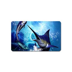 Awersome Marlin In A Fantasy Underwater World Magnet (name Card) by FantasyWorld7