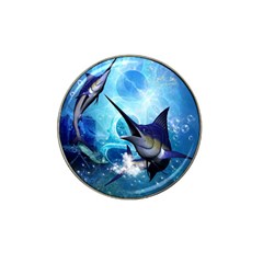 Awersome Marlin In A Fantasy Underwater World Hat Clip Ball Marker by FantasyWorld7