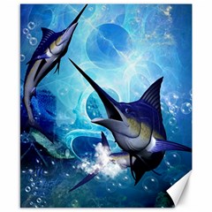 Awersome Marlin In A Fantasy Underwater World Canvas 8  X 10  by FantasyWorld7