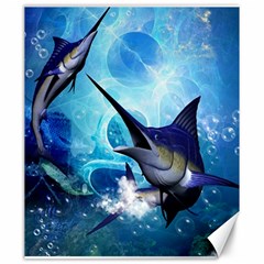 Awersome Marlin In A Fantasy Underwater World Canvas 20  X 24   by FantasyWorld7