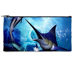 Awersome Marlin In A Fantasy Underwater World Pencil Cases by FantasyWorld7