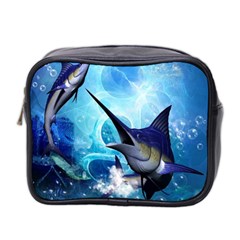 Awersome Marlin In A Fantasy Underwater World Mini Toiletries Bag 2-side