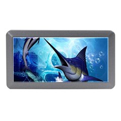 Awersome Marlin In A Fantasy Underwater World Memory Card Reader (mini) by FantasyWorld7