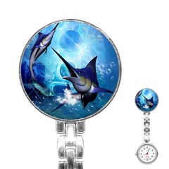 Awersome Marlin In A Fantasy Underwater World Stainless Steel Nurses Watches by FantasyWorld7