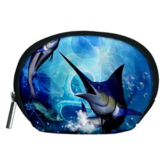 Awersome Marlin In A Fantasy Underwater World Accessory Pouches (medium)  by FantasyWorld7