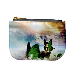 Cute Fairy In A Butterflies Boat In The Night Mini Coin Purses by FantasyWorld7