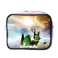 Cute Fairy In A Butterflies Boat In The Night Mini Toiletries Bags by FantasyWorld7