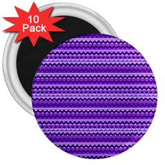 Purple Tribal Pattern 3  Magnets (10 Pack)  by KirstenStar