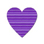 Purple Tribal Pattern Heart Magnet Front