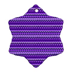 Purple Tribal Pattern Snowflake Ornament (2-side) by KirstenStar