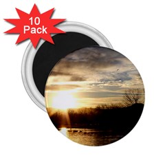 Setting Sun At Lake 2 25  Magnets (10 Pack)  by trendistuff