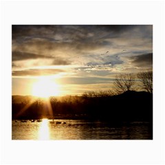 Setting Sun At Lake Small Glasses Cloth by trendistuff