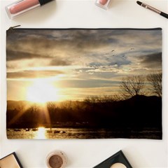 Setting Sun At Lake Cosmetic Bag (xxxl)  by trendistuff