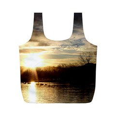 Setting Sun At Lake Full Print Recycle Bags (m)  by trendistuff