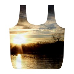 Setting Sun At Lake Full Print Recycle Bags (l)  by trendistuff